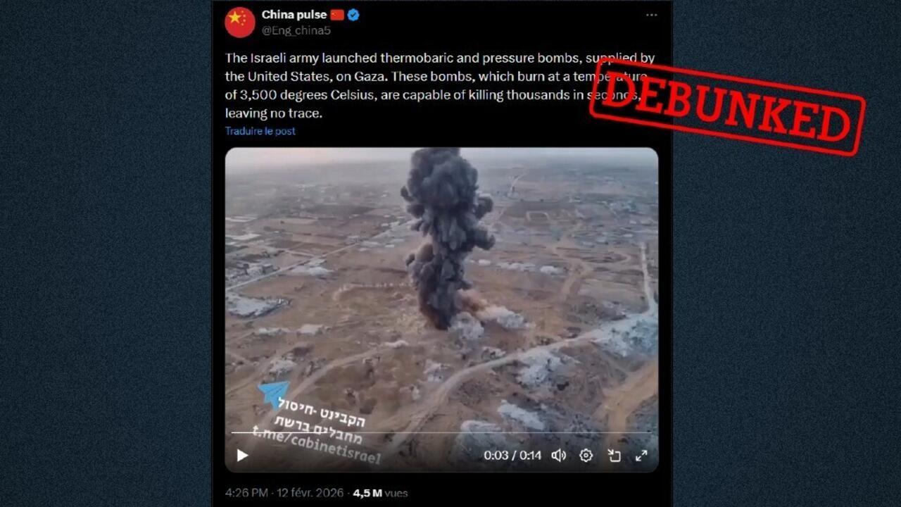 No, this video does not prove Israel used a thermobaric bomb in Gaza - France 24