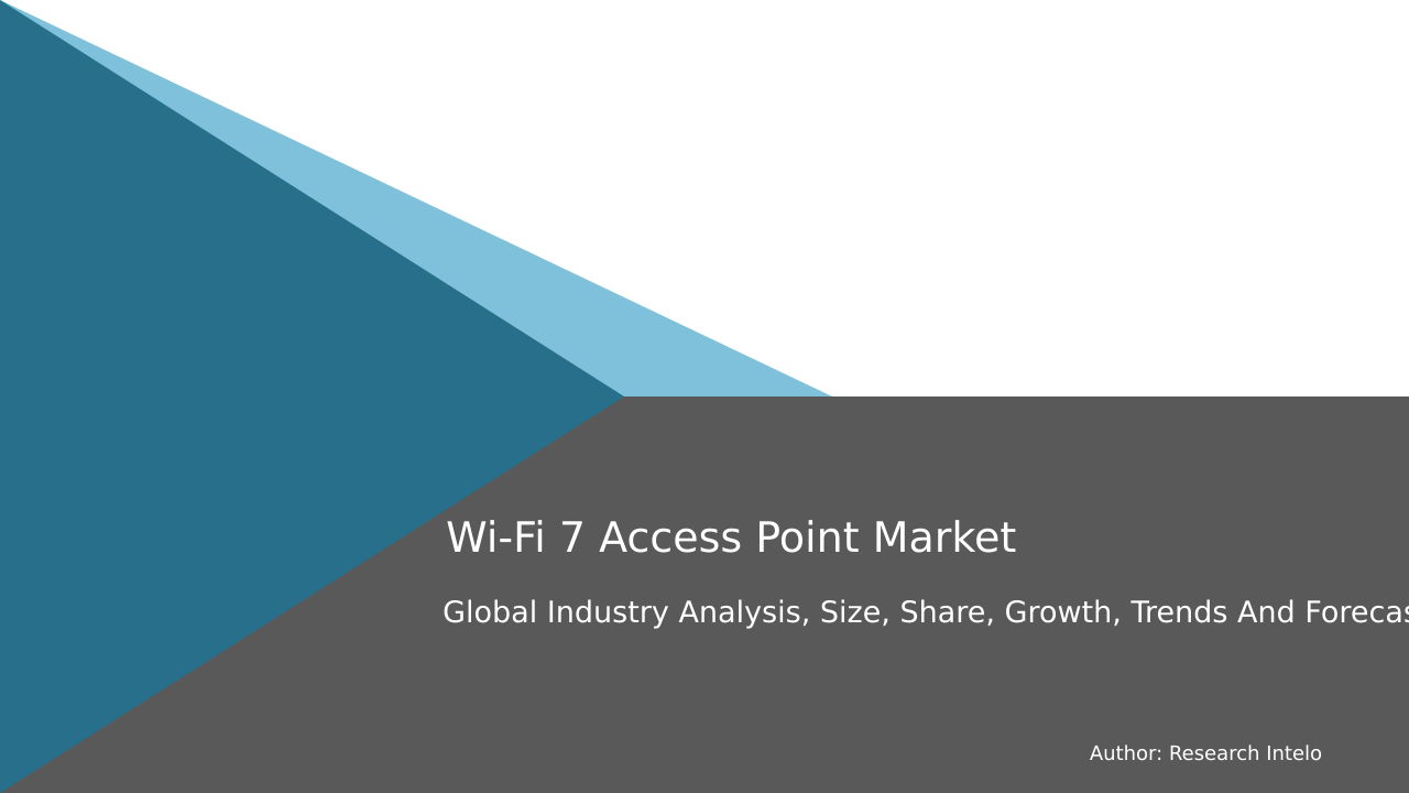 Wi‑Fi 7 Access Point Market Research Report 2033